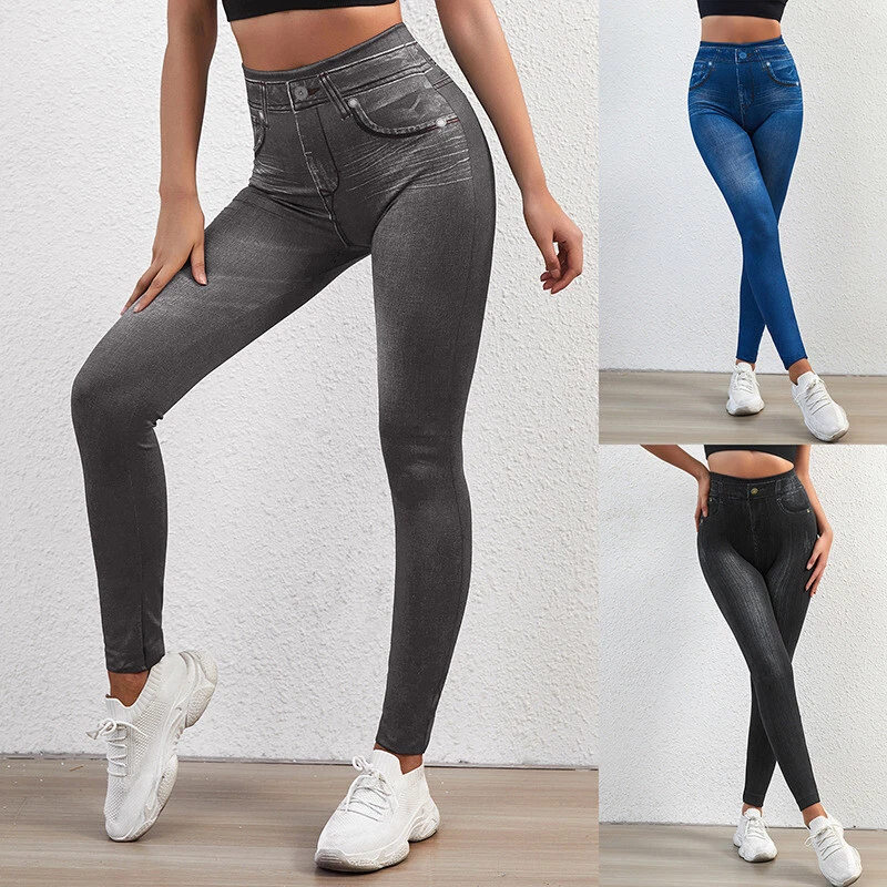 Faux clearance jean leggings
