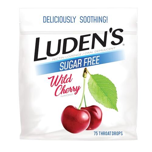 Luden's Sore Throat Drops For Minor Sore Throat Relief Sugar Free Wild Cherry...