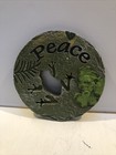 Concrete Frog 9” Round Garden Stepping Stone Peace