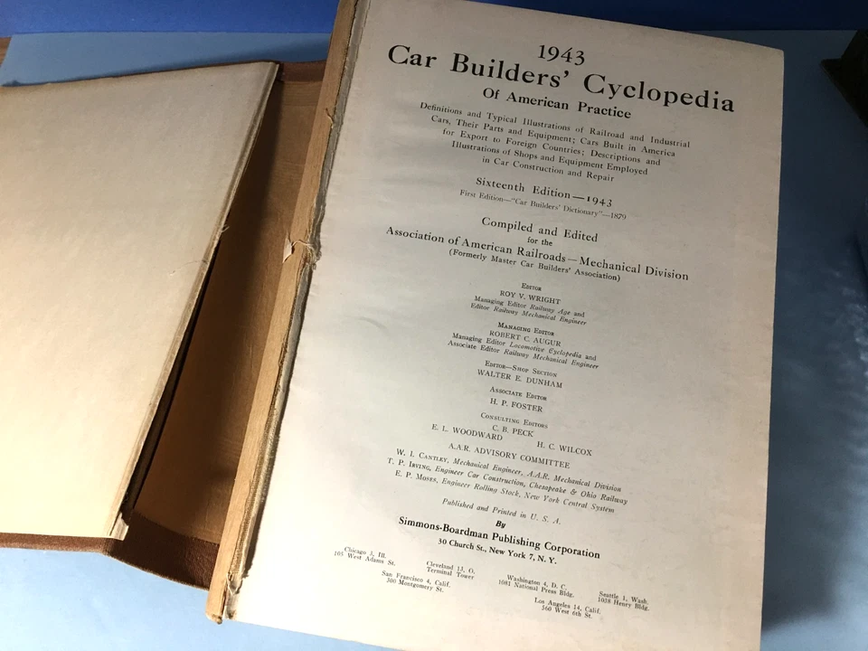 Car Builders' Cyclopedia 1943 edition (16th) C-5 Good Condition-see description - Image 3 of 4