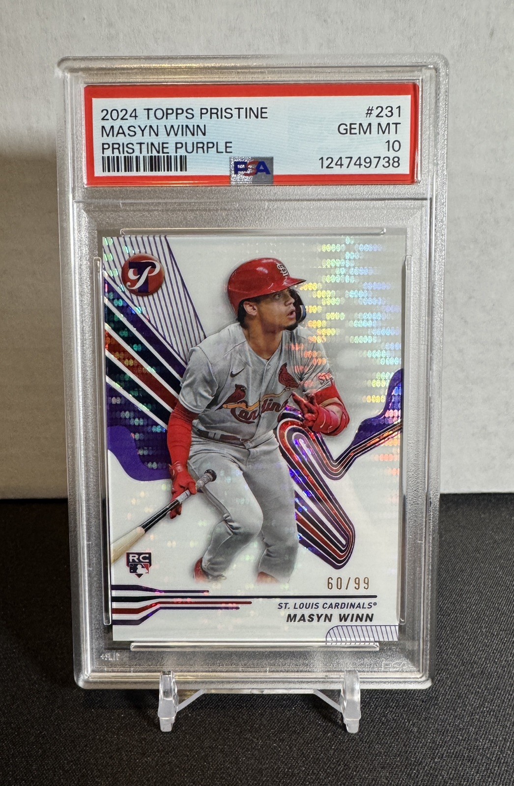 2024 Topps Pristine - Masyn Winn #231 Purple Refractor /99 (RC)