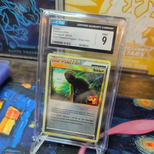2010 POKEMON HGSS TRIUMPHANT #88 SEEKER CROSSHATCH REVERSE PLAY! STAMP CGC 9