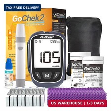 Blood Glucose Monitor Kit 100 Strips Lancets, No Coding, 500 Storage, Wider HC
