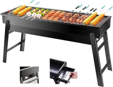 Portable Charcoal Grill, Portable Tabletop BBQ for Outdoor Cooking | Compact ...