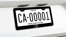 Audi Sport Retro Style 2 Black Stainless Steel License Plate Frame