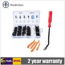 100pcs Car Body Plastic Trim Retainer Fastener Clips Push Pin Fender Bumper Tool