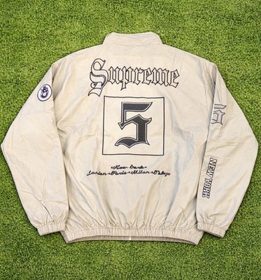 Supreme Old English Track Jacket Medium White Free Shipping | eBay