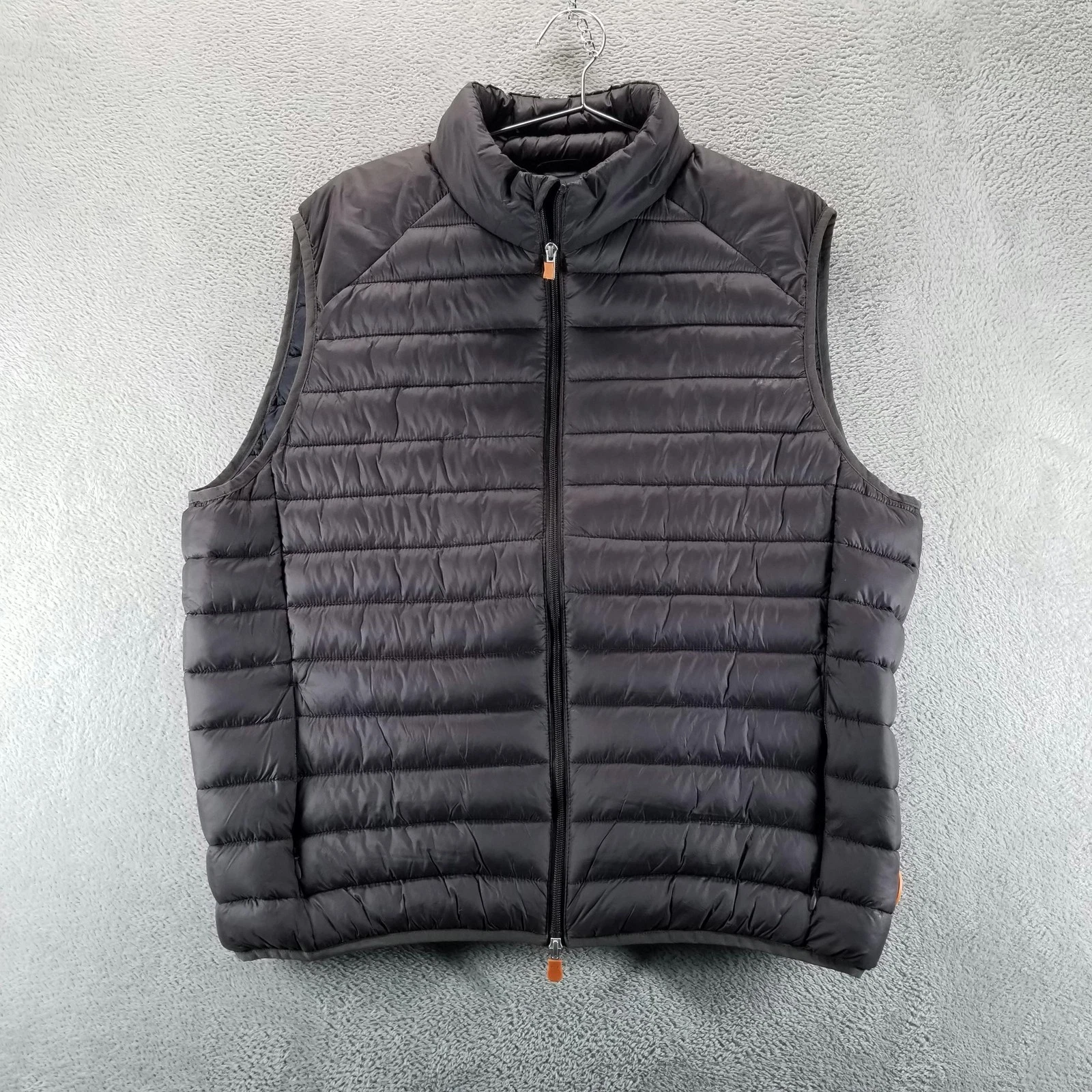 Save The Duck Vest Mens XL Gray Ultra Light Puffer Full Zip Insulated Warm