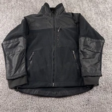 Condor Alpha Micro Fleece Jacket 601 Black  Men's Small Full Zip Tactical Coat