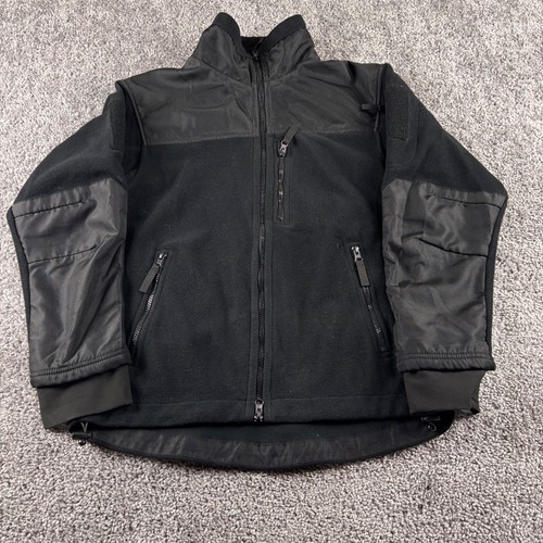 Condor Alpha Micro Fleece Jacket 601 Black  Men's Small Full Zip Tactical Coat - Picture 1 of 7