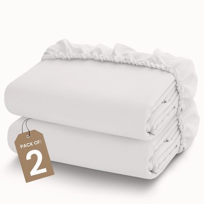 1800 Deep Pocket Fitted Sheet Queen King Fully Elastic Fitted  Bed Sheets NEW