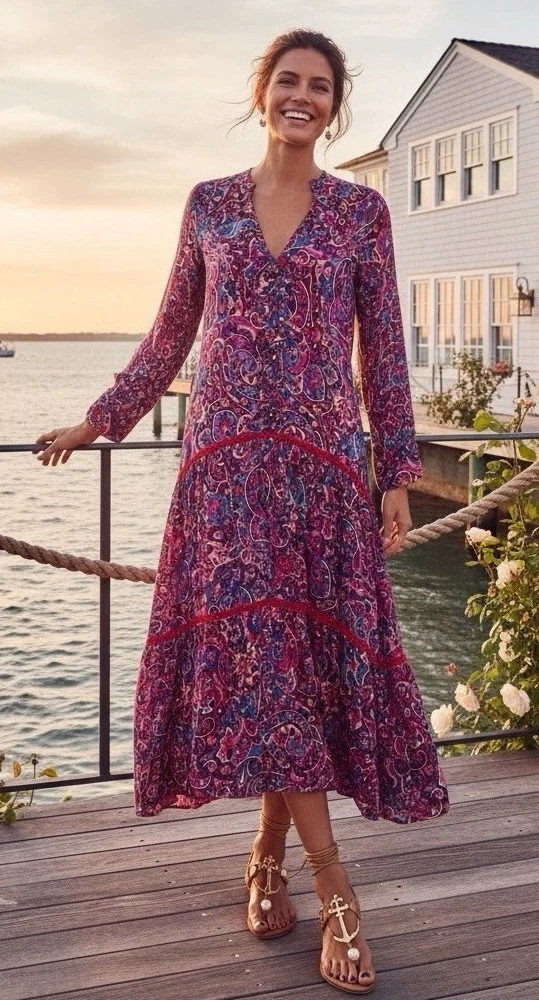 Chiffon Floral Regular Size Maxi Midi Dresses for Women for sale | eBay