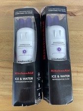 KitchenAid Ice  Water Refrigerator Filter 1   Genuine OEM   2 Pack   New