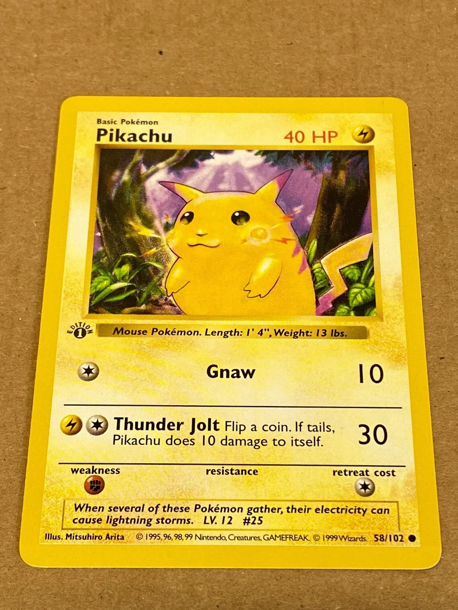 25+ Pikachu Pokémon TCG Shadowless Individual Collectible Card
