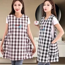 Multipurpose Stain-Resistant Kitchen Apron Breathable Cotton Workwear Apron Wipe