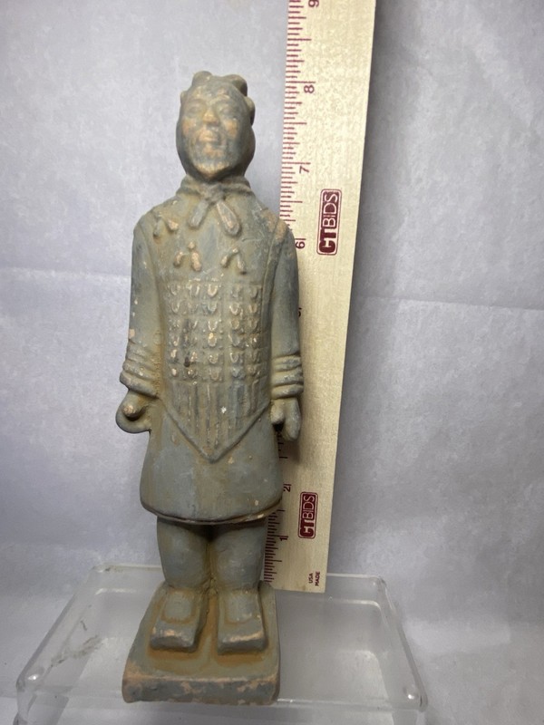 Figurine, Terra Warrior. Marked 12. 8” Tall. 🔺flaw