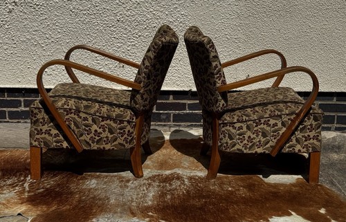 Pair of Halabala Art Deco armchairs model H237 original Condition UK Dealer - Picture 8 of 13