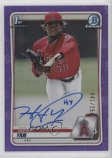 2020 Bowman Chrome Prospect Purple Refractor 41/250 Hector Yan #CPA-HY Auto 01ic