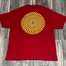 SPITFIRE Skateboard Flame Boy Graphic Tee Burgundy/Yellow Sz XL - PERFECT