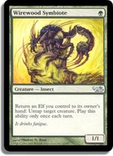 MTG Wirewood Symbiote, Duel Decks: Elves vs Goblins, Moderately Played, English