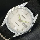 VINTAGE SEIKO AUTOMATIC 6309A REFURBISHED JAPAN MENS SILVER DIAL WATCH a701697-1