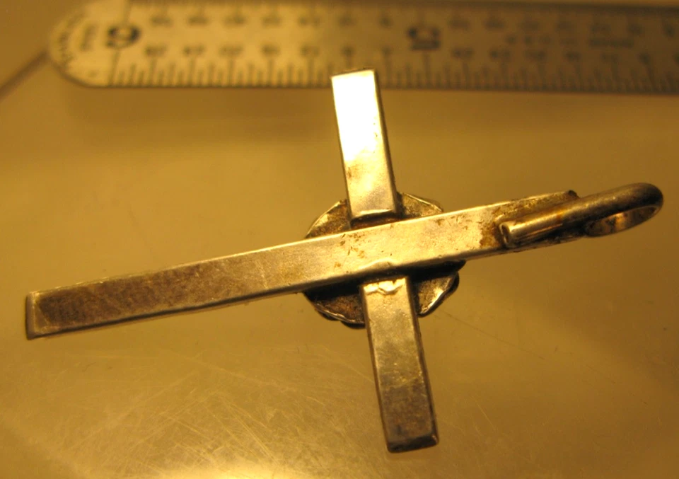 Maravillosa CRUZ TURQUESA PLATA ESTERLINA NAVAJO ERA FRED HARVEY DE COLECCIÓN Foto 2 de 4