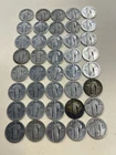 Standing Liberty Silver Quarters.   Lot of 40.  Cull Slick 90% Silver  NoDate