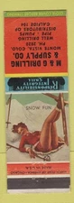 Matchbook Cover - M&G Drilling Supply Monte Vista Colorado pinup CREASES