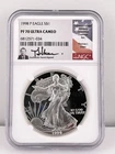1998-S $1 American Silver Eagle NGC PF70 ULTRA CAMEO URAM Sig. 1 oz Proof Coin