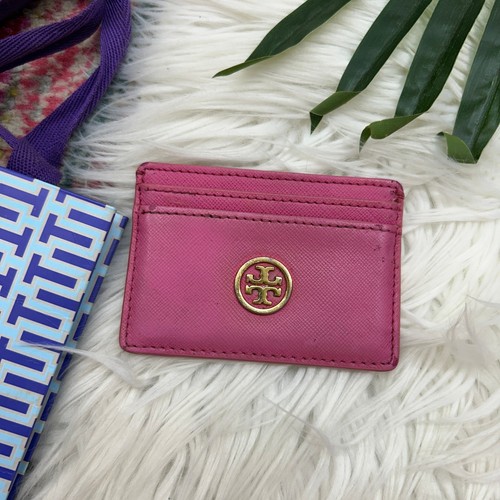 Portafoglio Tory Burch Designer in pelle rosa porta carte di credito