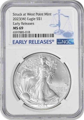 2023-(W) $1 American Silver Eagle MS69 Early Releases NGC