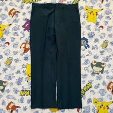 Vintage 70s Unbranded Talon Zipper Green/Blue Pants 36x28 1970s True Vintage