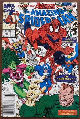 AMAZING SPIDER-MAN #348, MARVEL COMICS, JUNE 1991, FN/VF