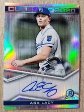 2020 Bowman Chrome Class of 2020 Asa Lacy Auto /250 Royals Autograph