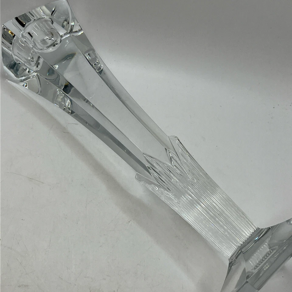 "Candelabro de cristal de plomo Mikasa estilo años 20 y 30 vintage Art Deco clemátide 10""" Foto 3 de 4