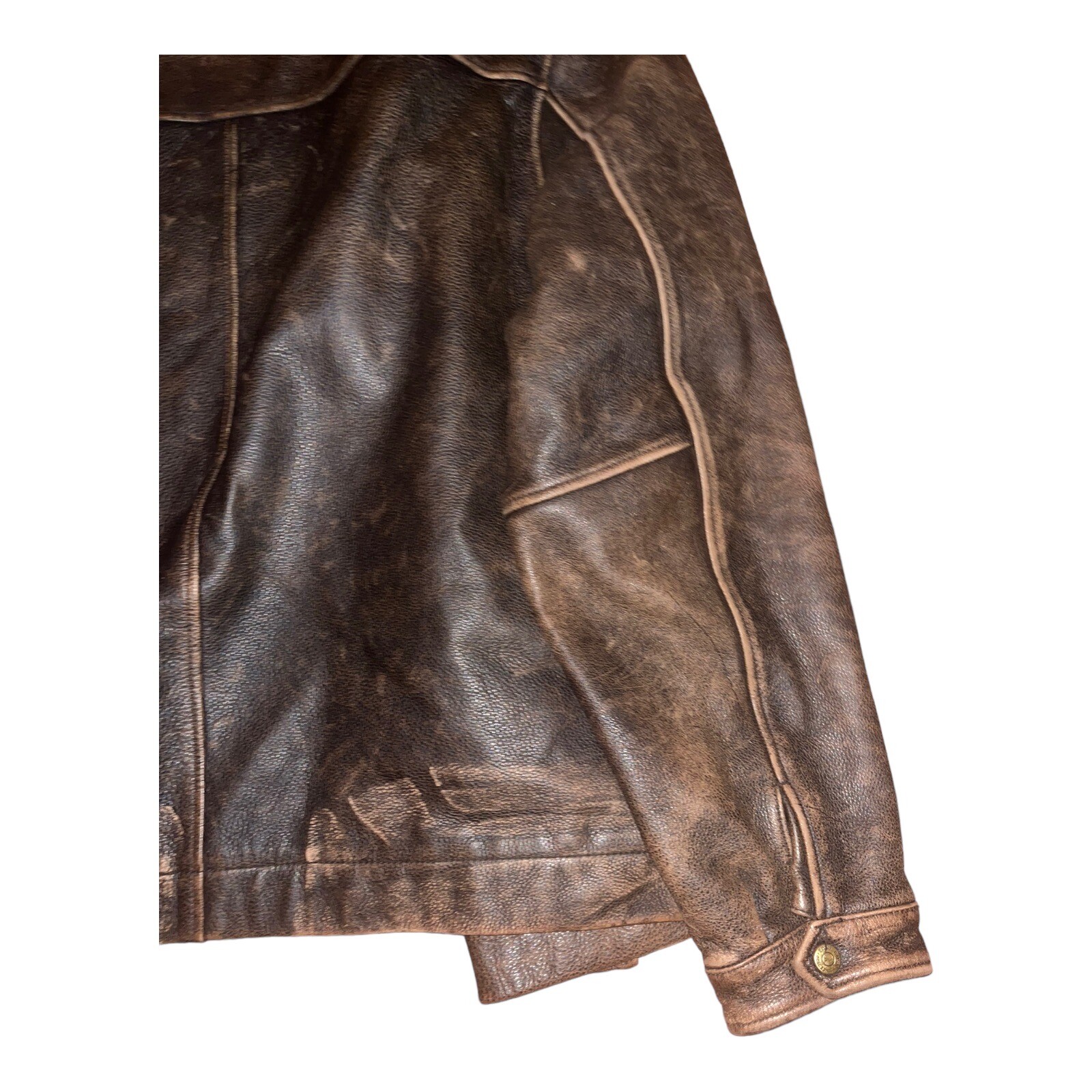 Vintage Eddie Bauer Men's Leather Jacket Size XL Tall… Gem