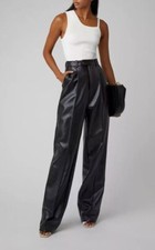 Leather Pants Womens High Pant Waist Trousers Size Rise Skinny Leggings Black 1