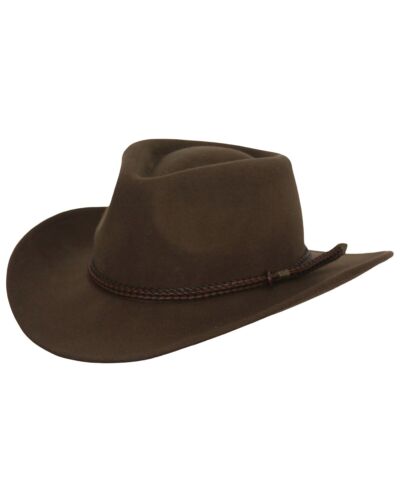 Outback Trading Co Men's Broken Hill Crushable Felt Hat - 1392 BROWN