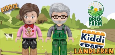 Kiddicraft alle Sets zur Auswahl BrickFarm Brickcity Tier Packs