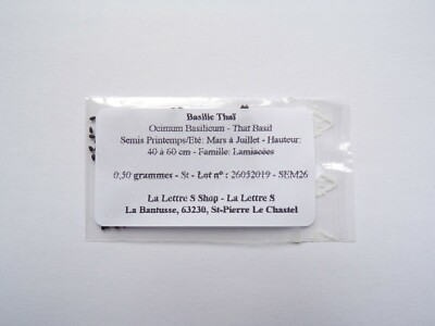 BASILICO THAI Semi Nr.50 - Confezione Per Coltivazione Domestica - Foto 3