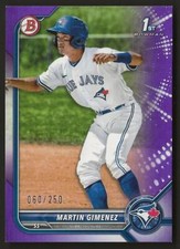 2022 Bowman Martin Gimenez #BP-97 1st Bowman Purple Parallel /250 - Blue Jays