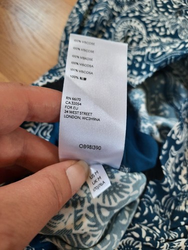 Pantaloni da spiaggia palazzo gamba larga floreale Maeve Anthropologie Anika taglia M spacco laterale usati in ottime condizioni - Foto 10 di 10