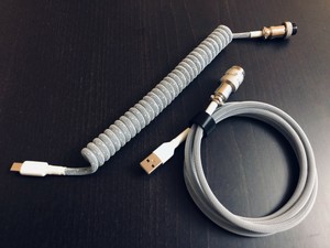 Custom Usb tipo-C Cabo Espiralado Aviador Para Teclado Mecânico/preto-branco ⭐ | eBay
