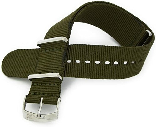 CINTURINO OROLOGIO RICAMBIO MOD.NATO,MORELLATO ANSA 22mm,TESSUTO VERDE  MILITARE | eBay