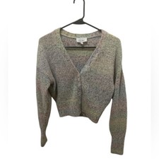 Other Stories Pastel Cropped Cardigan Sweater Size XS