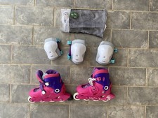 Roller Oxelo play 3 bambina con 2 ginocchiere e una gomitiera