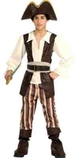 Pirate Caribbean Buccaneer Seven Seas Fancy Dress Up Halloween Child Costume