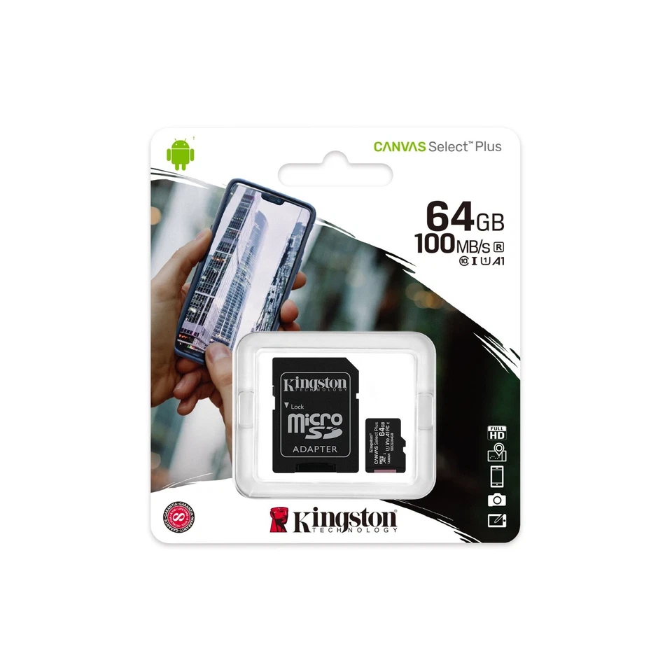 64 GB Memory Card for Oukitel C18 Pro Smartphone Kingston Micro SD Card 64GB - Image 2 of 4