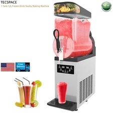Ginkman Commercial 110V 500W 1 Tank 12L Frozen Drink Slushy Making Machine