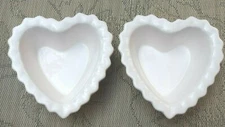 Dish Decorative Heart Dish IQ Accessories White - Set of 2